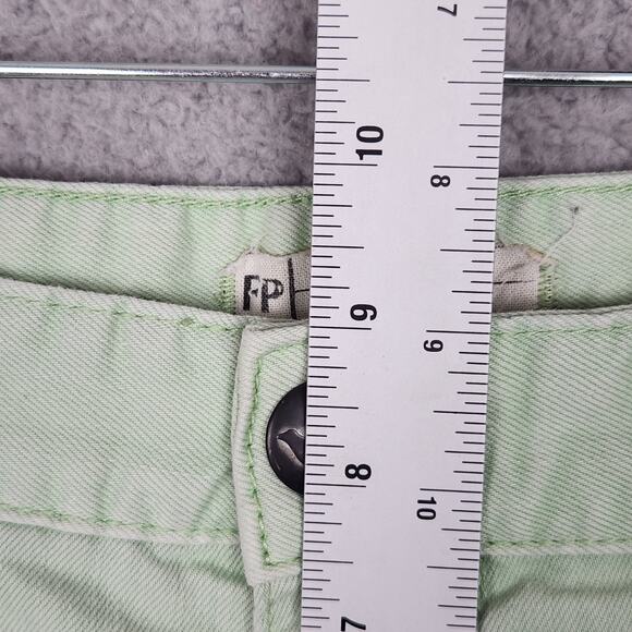 FREE PEOPLE Jeans Womens Size 29 Green Mint Ankle Zip Skinny Denim Pockets - Picture 4 of 13